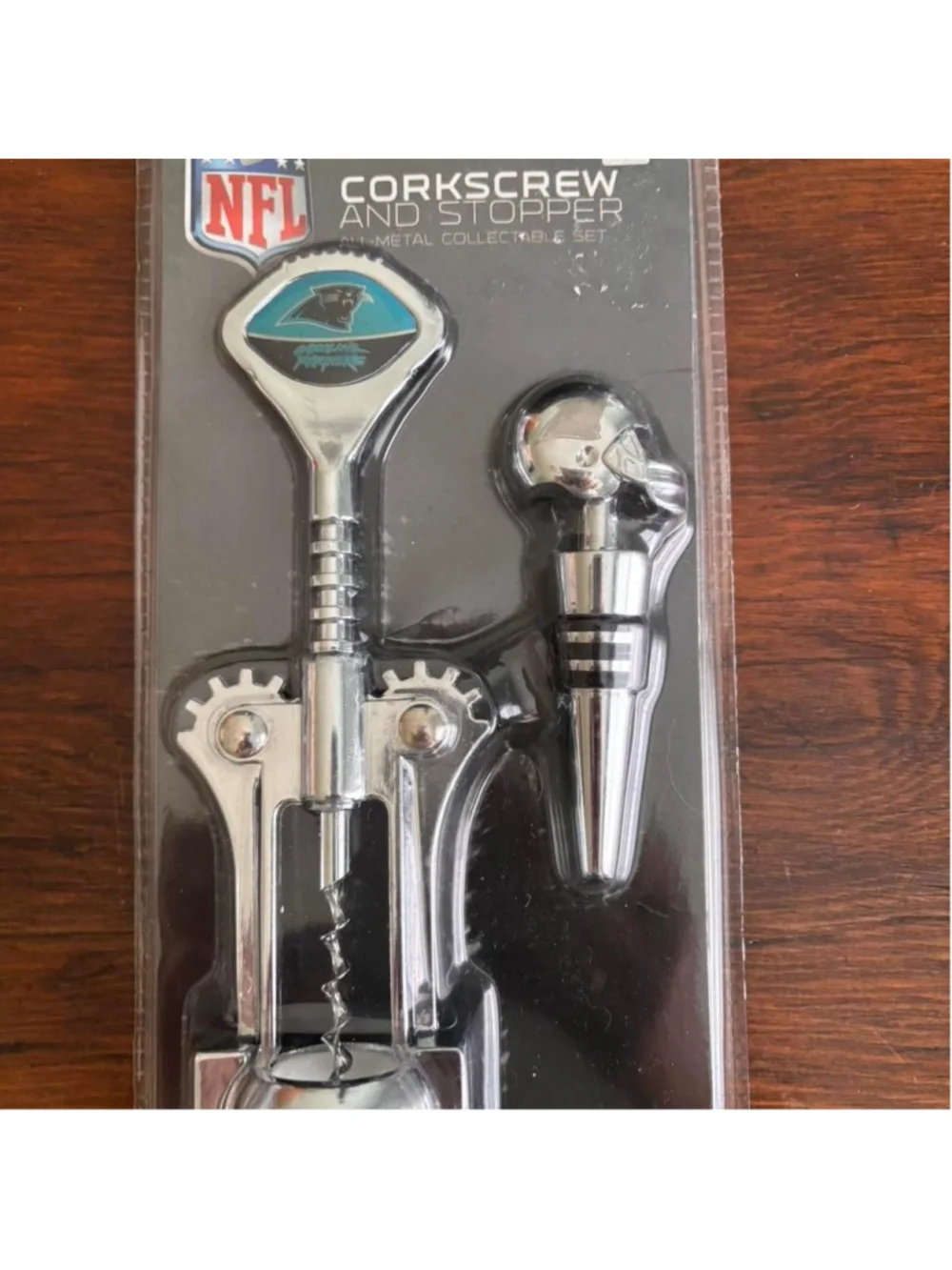 NFL Carolina Panthers corkscrew and stopper set #panthers #wine#carolinapanthers